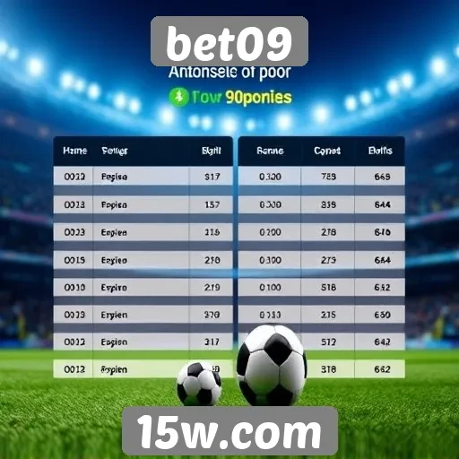 Comparação de odds no bet09 com concorrentes